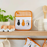 Cats In Waiting 2026 Pot Mitt in Orange