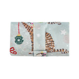 Christmas Cats Foldable Tote Bag Medium in Seafoam