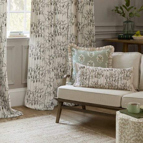 Chinese Lanterns Tape Top Pencil Pleat Curtains by Sanderson