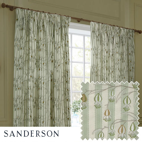 Chinese Lanterns Tape Top Pencil Pleat Curtains by Sanderson