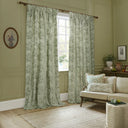 Chinese Lanterns Tape Top Pencil Pleat Curtains by Sanderson