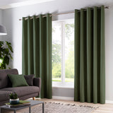Cannes Lined Blackout Eyelet Curtains by Fusion