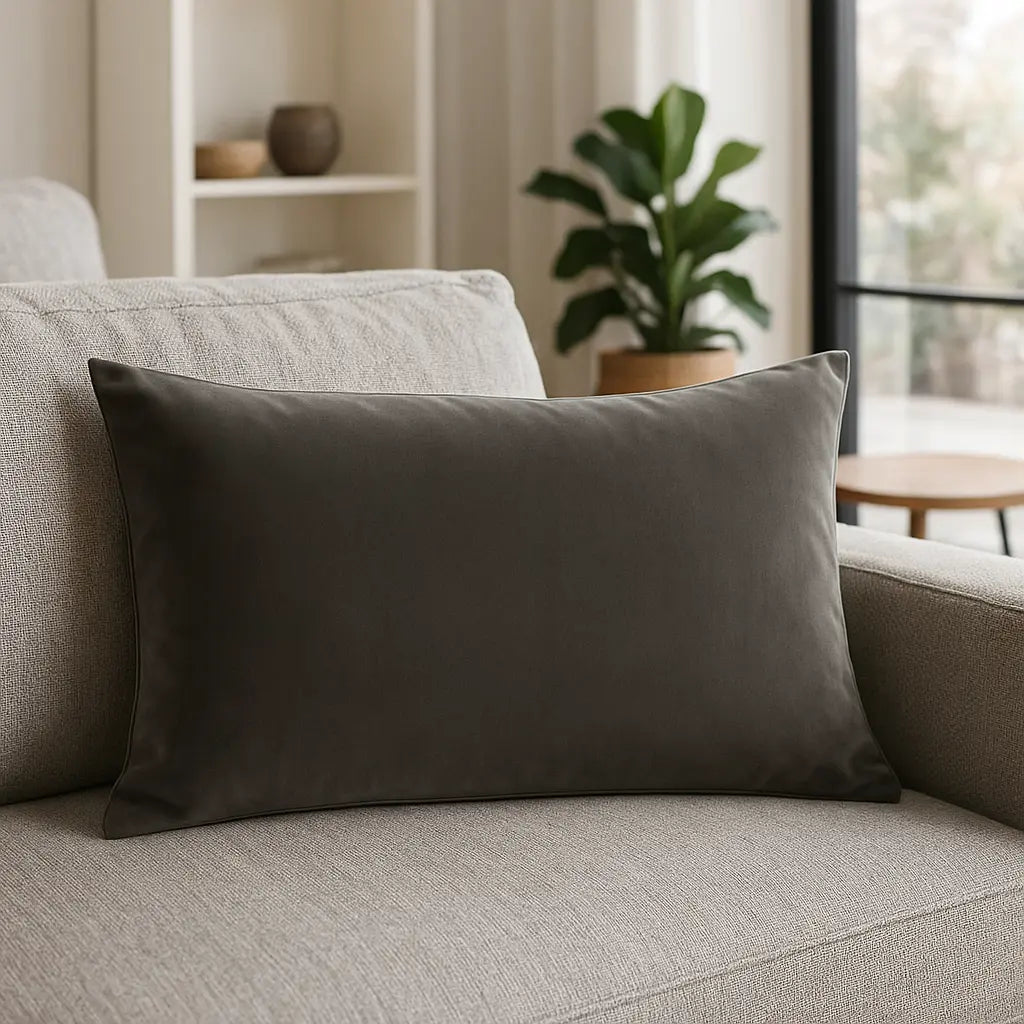 Contra Velvet Steel Cushion Cover 40cm x 60cm