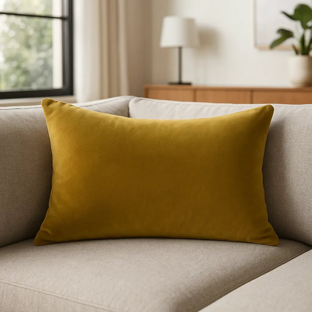 Contra Velvet Olive Cushion Cover 40cm x 60cm
