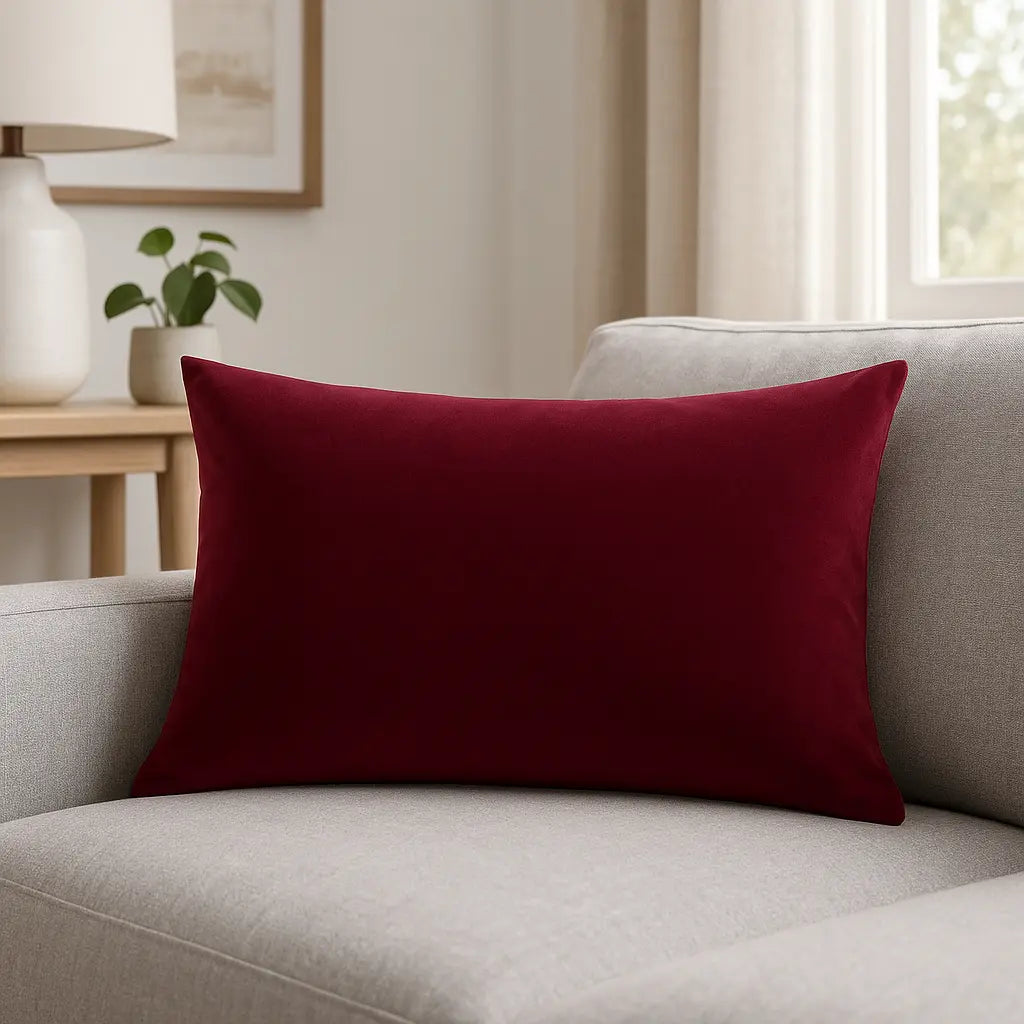 Contra Velvet Oxblood Cushion Cover 40cm x 60cm