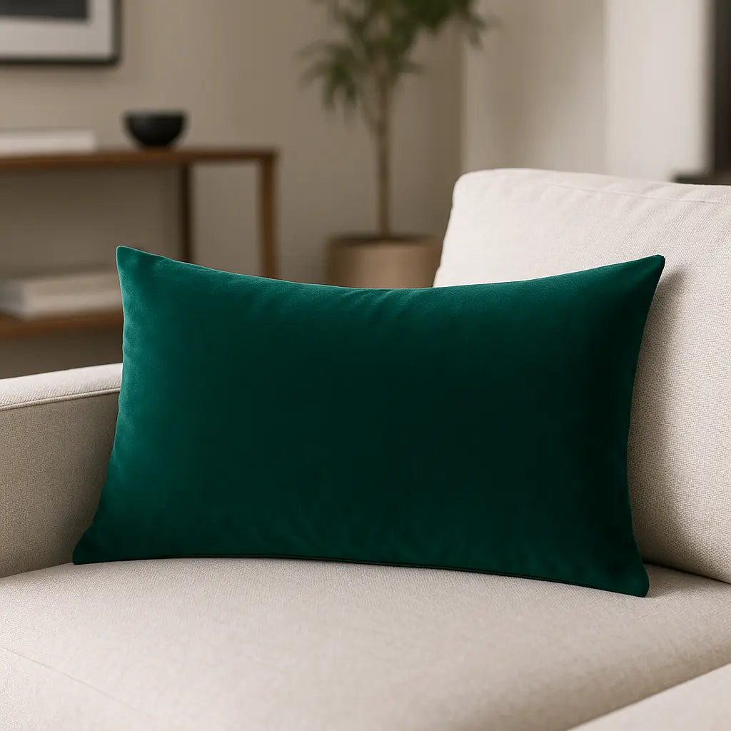 Contra Velvet Teal Cushion Cover 40cm x 60cm