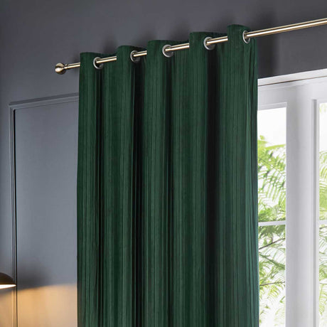 Corinthian Lined Eyelet Curtains by Paoletti