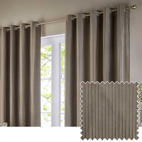 Corinthian Lined Eyelet Curtains by Paoletti