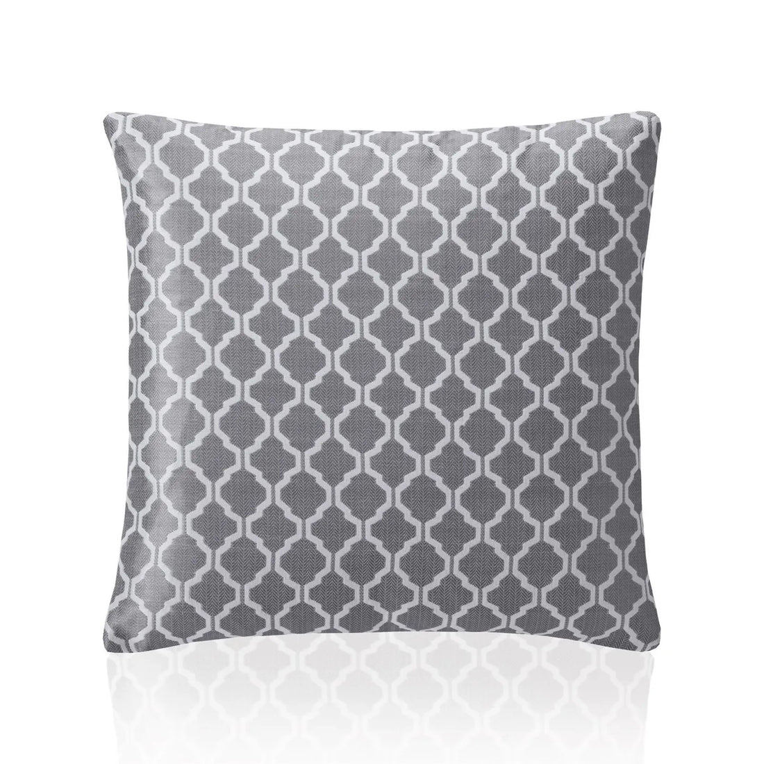 Cotswold Jacquard Silver Cushion Cover 45cm x 45cm & 22" x 22"
