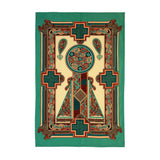 Celtic Panels Cotton Tea Towel in Green