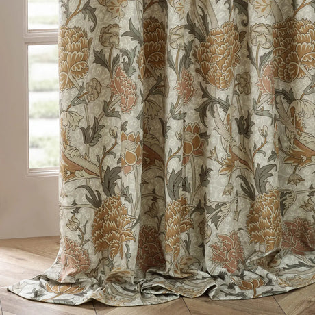 Cray Tape Top Pencil Pleat Curtains by Morris & Co