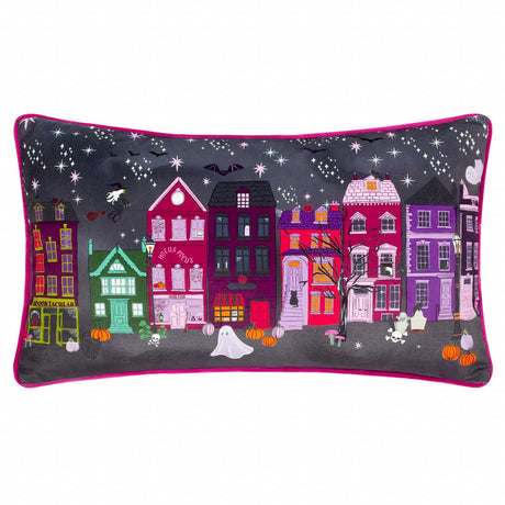 Creepy Town Cushion Cover / Filled Cushion 12" x 20" (30cm x 50cm) by furn.