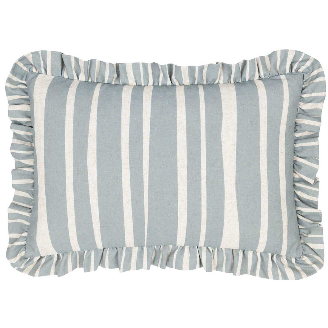 Carmon Stripe Linen / Blue Cushion Cover or Filled Cushion 40cm x 60cm