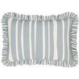 Carmon Stripe Cushion Cover / Filled Cushion 16" x 24" (40cm x 60cm) - Linen / Blue