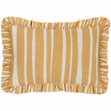 Carmon Stripe Cushion Cover / Filled Cushion 16" x 24" (40cm x 60cm) - Linen / Ochre