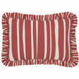Carmon Stripe Cushion Cover / Filled Cushion 16" x 24" (40cm x 60cm) - Linen / Red
