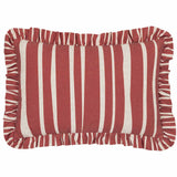 Carmon Stripe Cushion Cover / Filled Cushion 16" x 24" (40cm x 60cm) - Linen / Red