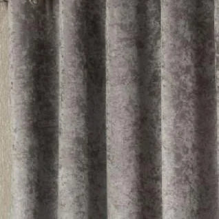 Alan Symonds Crushed Velvet Eyelet Ring Top Curtains Silver in Silver - Image 2