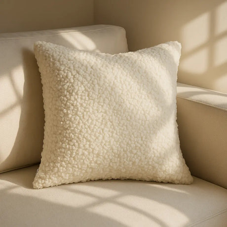 Cabu Textured Boucle Cushion Cover 18" x 18" - Ecru