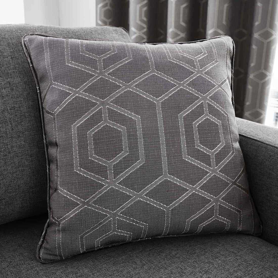 Camberwell Jacquard Graphite Cushion Cover 43cm x 43cm