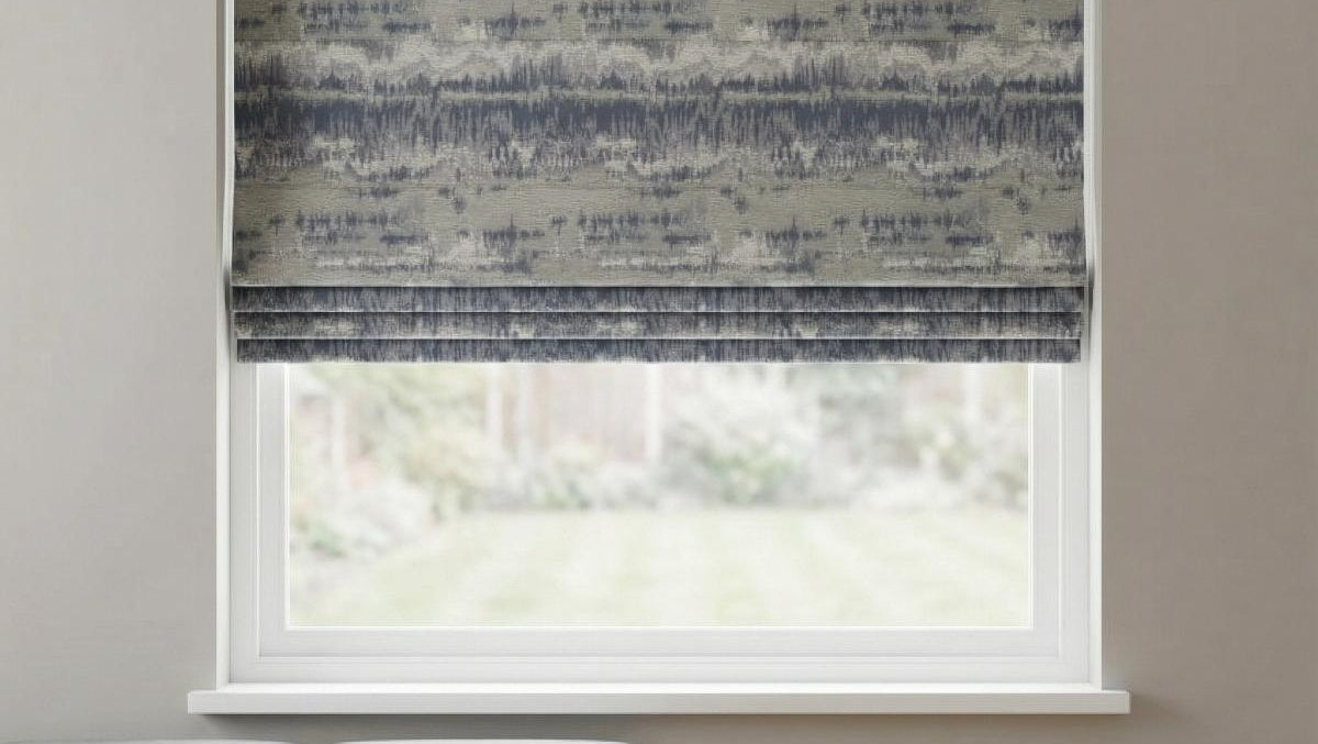 Cancun Made to Measure Roman Blind Blue