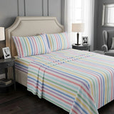 Candy Stripe Flannelette Sheet Set-1