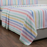 Candy Stripe Flannelette Sheet Set-2