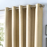 Cannes Lined Blackout Eyelet Curtains - Natural Thermal Light Filtering - Cannes Eyelet Curtains In Natural 2