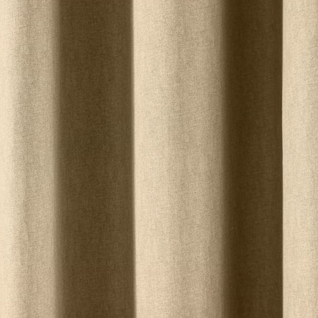 Cannes Lined Blackout Eyelet Curtains - Natural Thermal Light Filtering - Cannes Eyelet Curtains In Natural 3