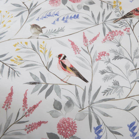 Caraway Floral Polycotton Duvet Cover Set - Pink - Caraway Duvet Cover Set In Pink 4