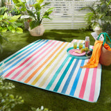 Carlson Stripe Multi-Colour Picnic Blanket 135 x 150cm