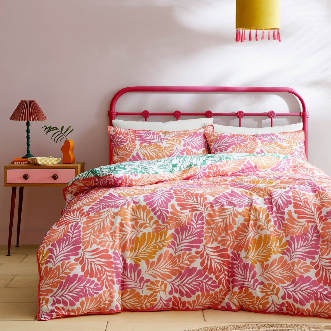 Carmen 100% Cotton Duvet Cover Set - Pink