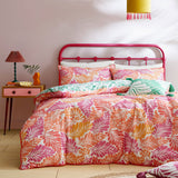 Carmen 100% Cotton Duvet Cover Set - Pink - Carmen Duvet Cover Set In Pink 4
