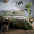 Cassia Cotton Duvet Cover Set - Khaki