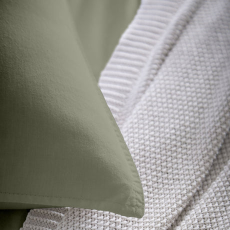 Cassia Cotton Duvet Cover Set - Khaki - Cassia Duvet Cover Set In Khaki 3