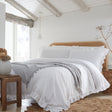 Cassia Frill 100% Cotton Duvet Cover Set - White