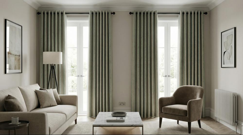 Castelli ­Stripe Made to Measure Curtains Duck Egg 3