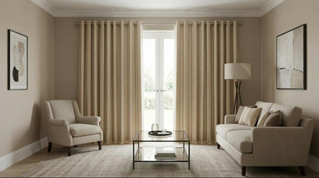 Castelli ­Stripe Made to Measure Curtains Natural 3