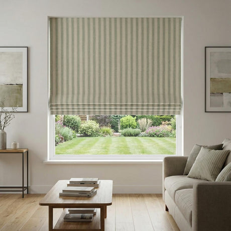 Castelli ­Stripe Made to Measure Roman Blind Duck Egg