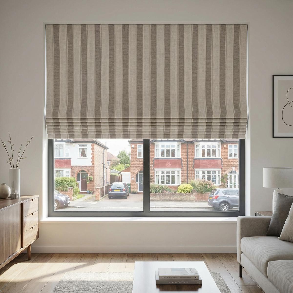 Castelli ­Stripe Made to Measure Roman Blind Earth