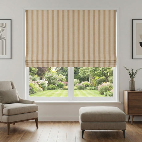 Castelli ­Stripe Made to Measure Roman Blind Natural