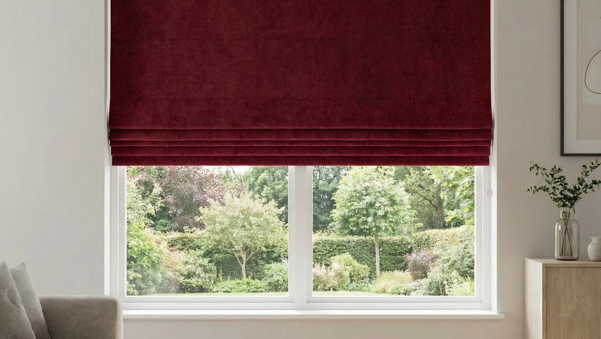Castello Made to Measure Roman Blind Claret