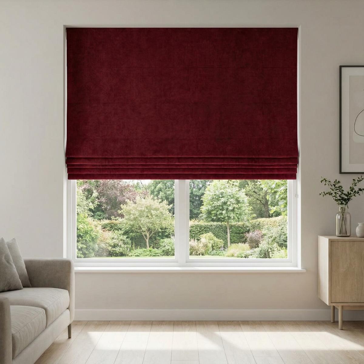 Castello Made to Measure Roman Blind Claret