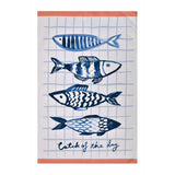 Catch of the Day 100% Cotton Tea Towel Orange