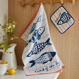 Catch of the Day 100% Cotton Tea Towel Orange - Catch Of The Day Cotton Tea Towel In Orange 2