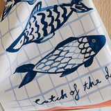 Catch of the Day 100% Cotton Tea Towel Orange - Catch Of The Day Cotton Tea Towel In Orange 3