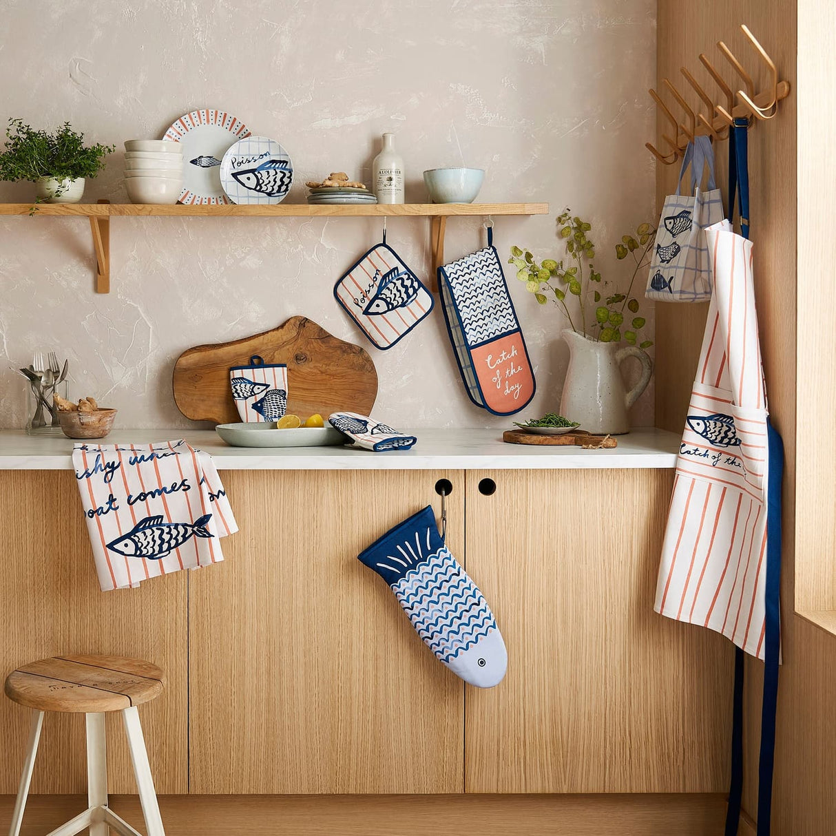 Catch of the Day 100% Cotton Tea Towel Orange - Catch Of The Day Cotton Tea Towel In Orange 4