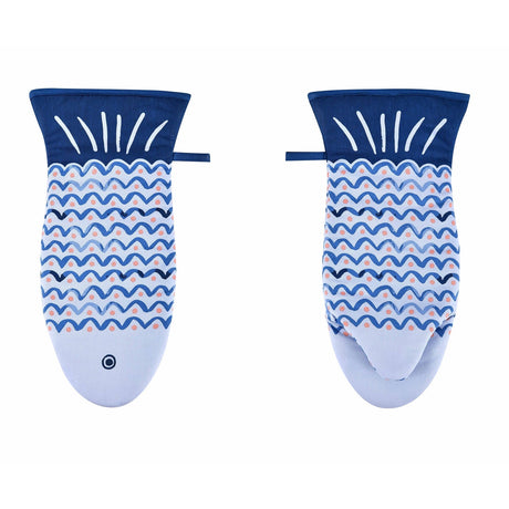 Ulster Weavers Catch of the Day Fish Print Kitchen and Tableware Collection - Catch Of The Day Gauntlet Oven Glove In Multicolour 1