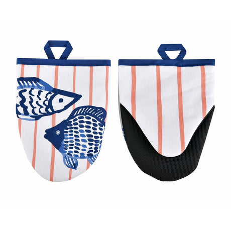 Ulster Weavers Catch of the Day Fish Print Kitchen and Tableware Collection - Catch Of The Day Microwave Mitts Pair In Multicolour 1