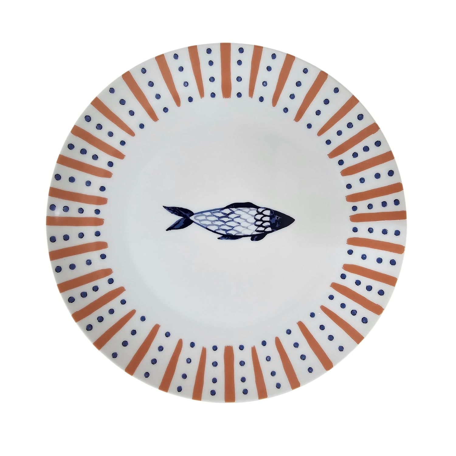 Ulster Weavers Catch of the Day Fish Print Kitchen and Tableware Collection - Catch Of The Day Porcelain Dinner Plate In Multicolour 1